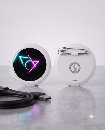 E-Neon Badge – Pin Digital Inteligente con Pantalla | The Collectible