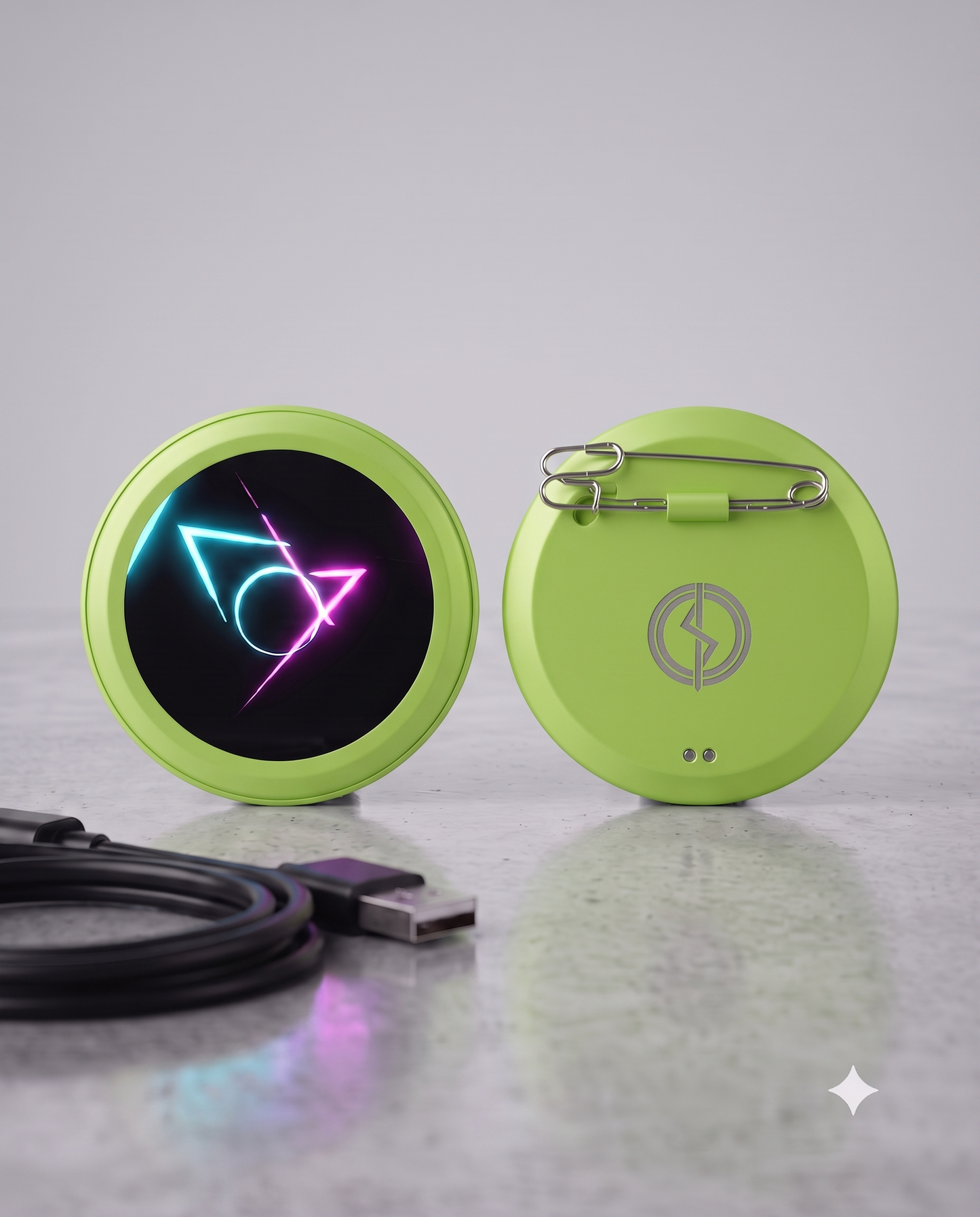 E-Neon Badge – Pin Digital Inteligente con Pantalla | The Collectible