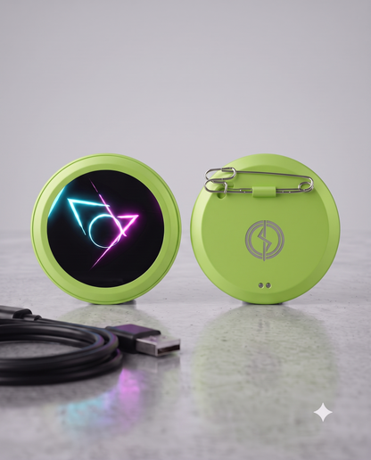 E-Neon Badge – Pin Digital Inteligente con Pantalla | The Collectible