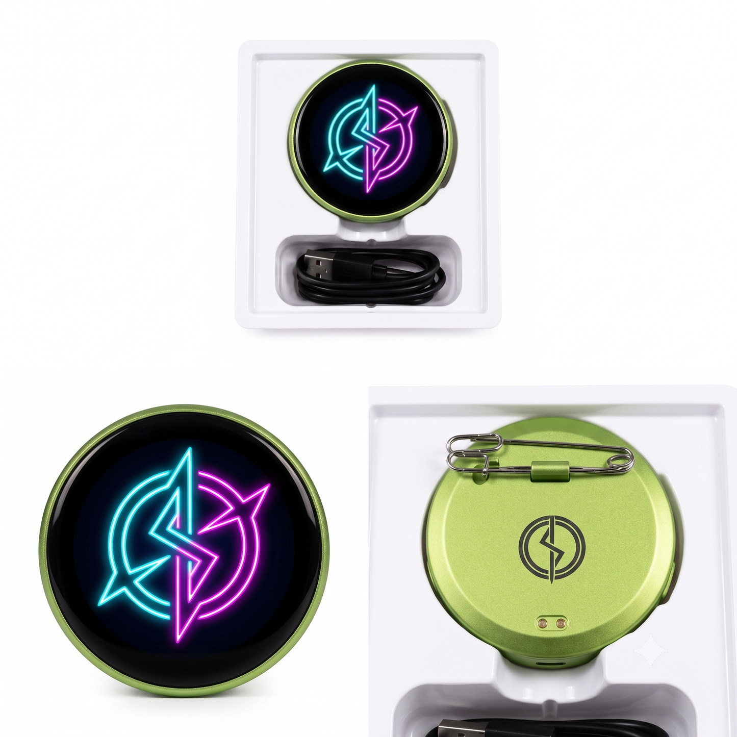 E-Neon Badge – Pin Digital Inteligente con Pantalla | The Collectible