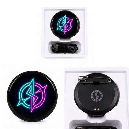 E-Neon Badge – Pin Digital Inteligente con Pantalla | The Collectible